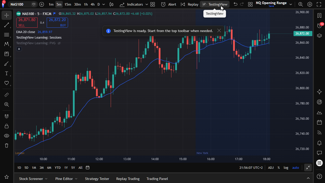 TestingView on TradingView