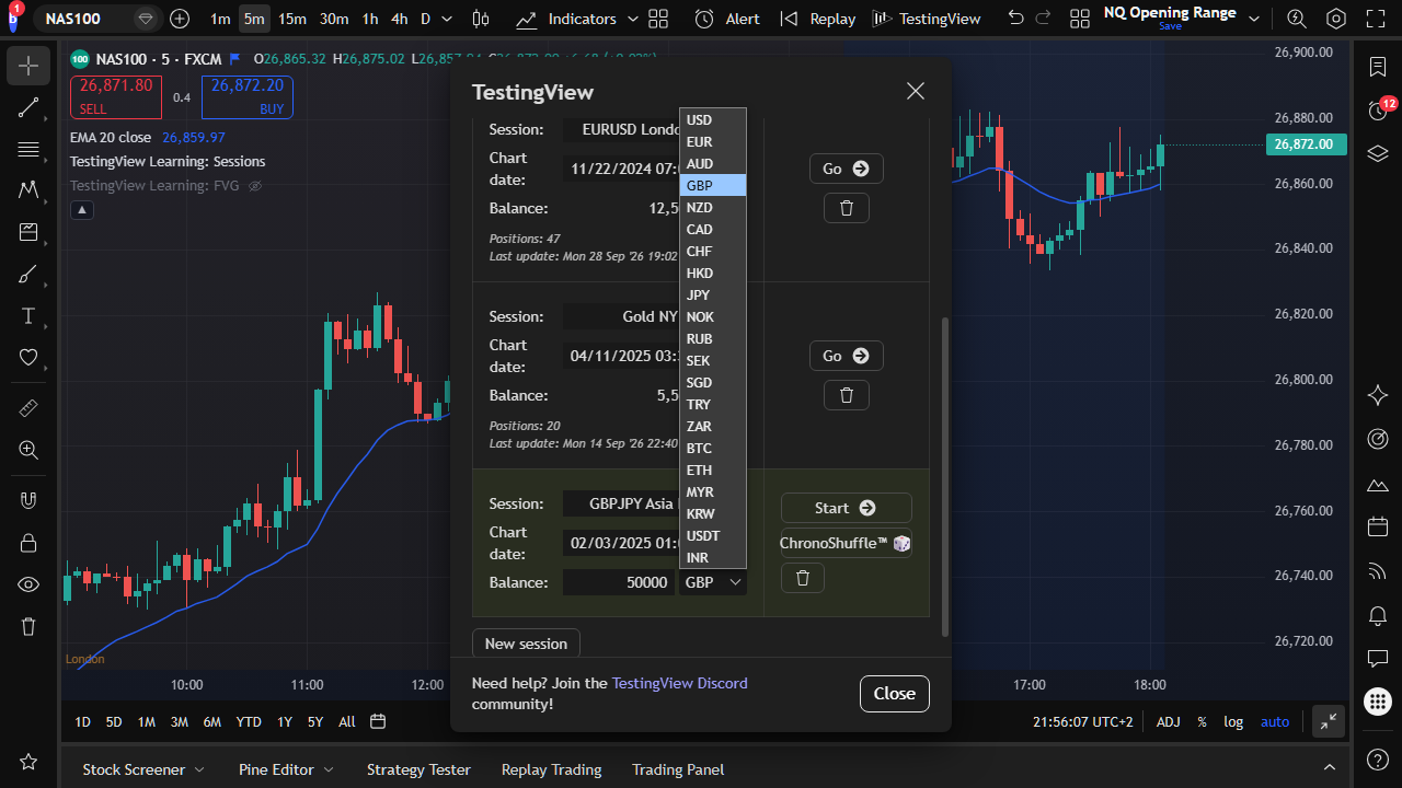 Account currency